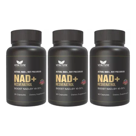 Pack 3 Nad+ Nicotinamide Rasveratrol 500mg 90 Cápsulas Pack 3 Nad+ Nicotinamide Rasveratrol 500mg 90 Cápsulas