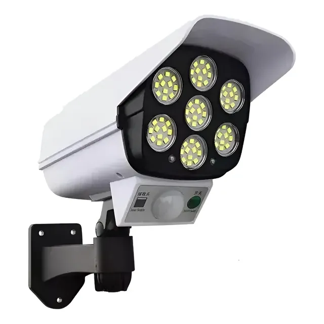 Camara Falsa Lampara Luz Solar Simulador Sensor Movimient Ip