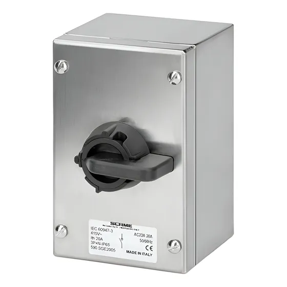 Interruptor De Maniobra 40a 2p Ip65 Scame Acero Inoxidable