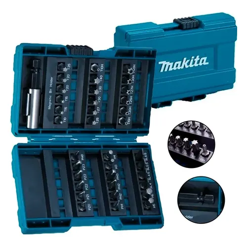 Kit De Bits Com 18 Peças Makita B-28896 P/ Parafus + Brocas