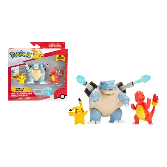 Figura Pokemon Battle Multipack Pikachu Blastoise Charmeleon