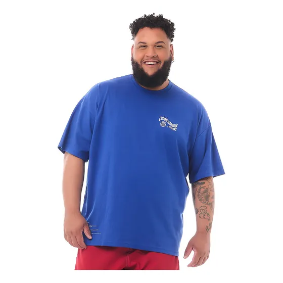 Camiseta Oversized Cronicamente Azul Collab Knulu + Noi