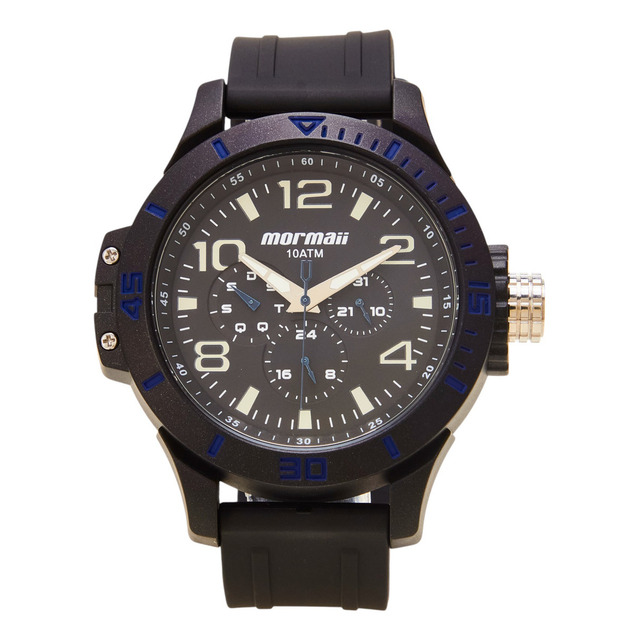 Relógio Masculino Casual Preto Mormaii Relógio Masculino Casual Preto Mormaii