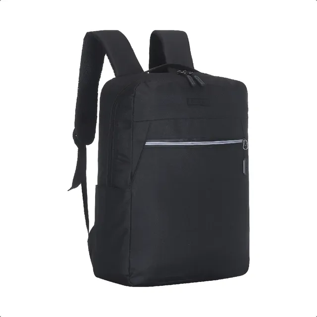 Mochila Unisex Porta Laptop Urbana Viaje Ejecutiva 18 Negra Color Negro Diseño de la tela Liso