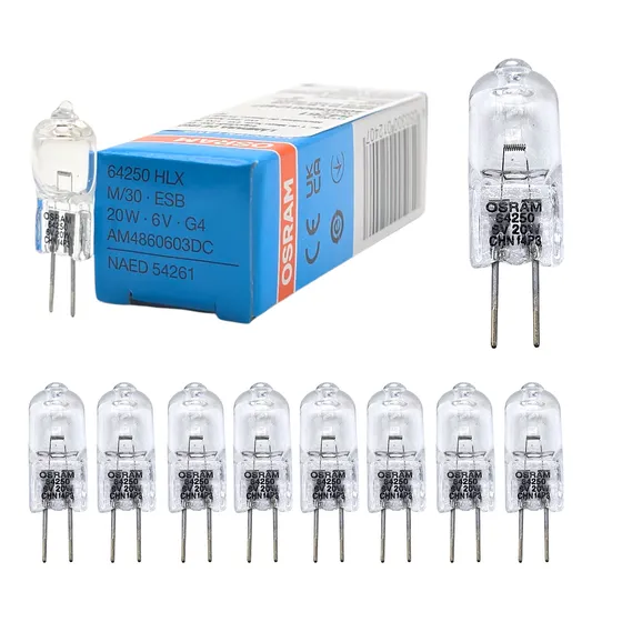 Foco De Microscopío Esb Osram Hlx 64250 6v 20w 64250 10pz