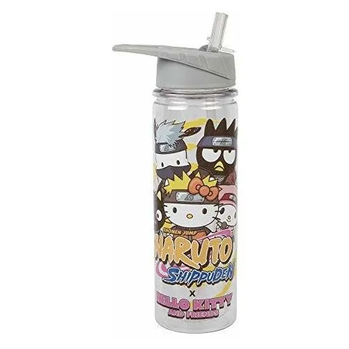 Bioworld Naruto X Sanrio 16 Oz Botella De Agua 4p12g