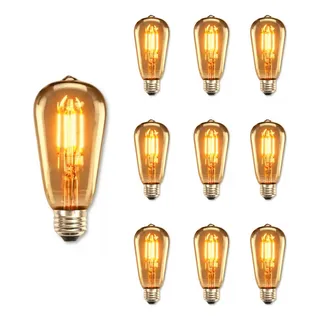 Kit 10 LĂąmpadas Filamento Led Homefy Decorativa RetrĂŽ Vintage Ămbar Branco-quente Kit 10 LĂąmpadas Filamento Led Homefy Decorativa RetrĂŽ Vintage Ămbar Branco-quente