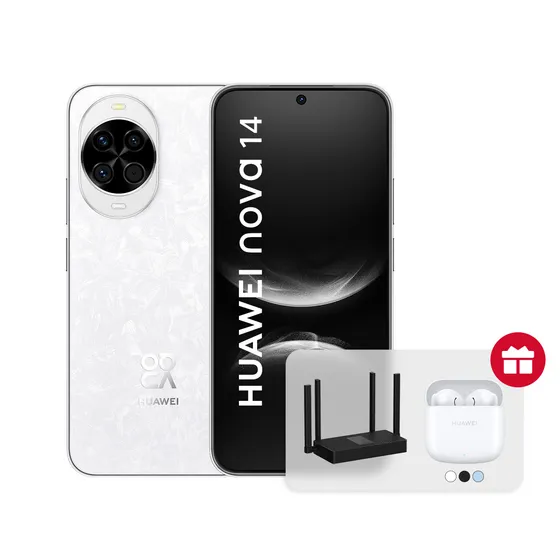 Celular Huawei Nova 14 12g+512g 50mp + Freebuds Se 2 Blanco + Router Wifi Ax3s