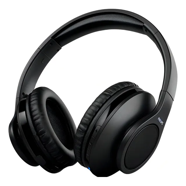 Auriculares Inalámbricos Philips Bluetooth Con Vincha P Tv Color Negro