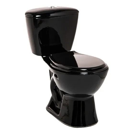 Wc Sanitario Roma Katio 2 Piezas Negro Brillante Push Botton