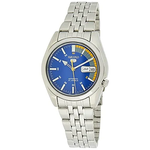 Seiko 5 Automatico Azul Esfera Plata Acero Inoxidable Gutmq
