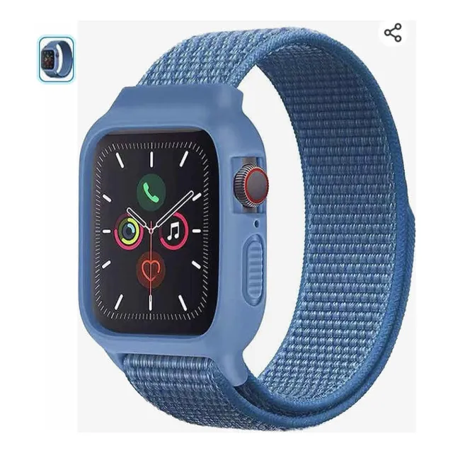 Correa Con Protector Para Apple Watch Nylon  42-44-45mm