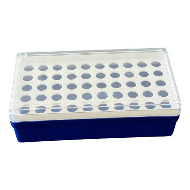 Caja Gradilla Rack Para Microtubos 1,5 Y 2 Ml 50 Posiciones