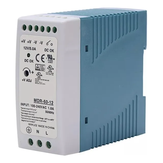Fuente Alimentación Industrial Riel Din Plc 12vcd 60w 5a