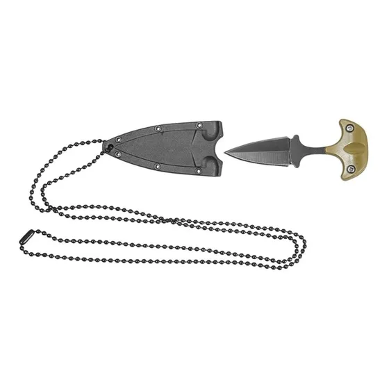 Navaja Cuchillo Mini Con Funda Y Cadena 9591 Lion Tools Color Negro