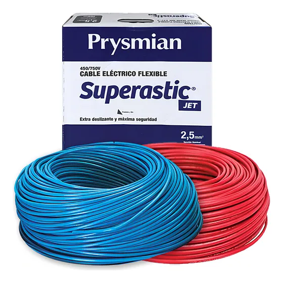 Cable Unipolar Prysmian 2.5mm X2 Pack Celeste+rojo X100mts