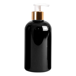 Botella Plástico Negro Con Bomba De Loción Dorado 250ml-10pz Botella Plástico Negro Con Bomba De Loción Dorado 250ml-10pz