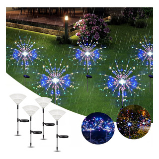 4 Piezas De Luz Solar De Fuegos Artificiales Led Starry Gard 4 Piezas De Luz Solar De Fuegos Artificiales Led Starry Gard