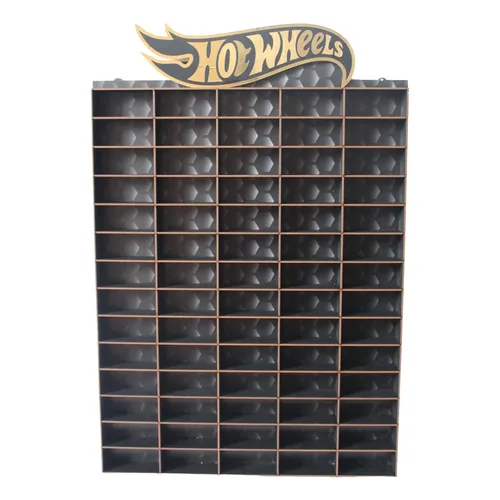JACKCUBE Vetrina Per Auto In Pressofuso 1:64 – Scaffale Nero Per 56 Hot Wheels (MK184)