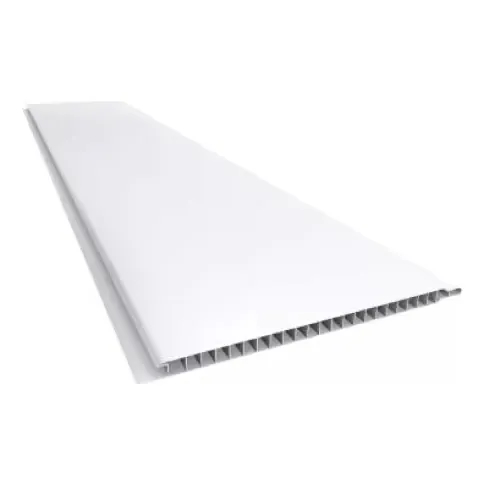 Lamina Techo Pvc Machimbrado Blanco Brillante 305 X 20 Cm