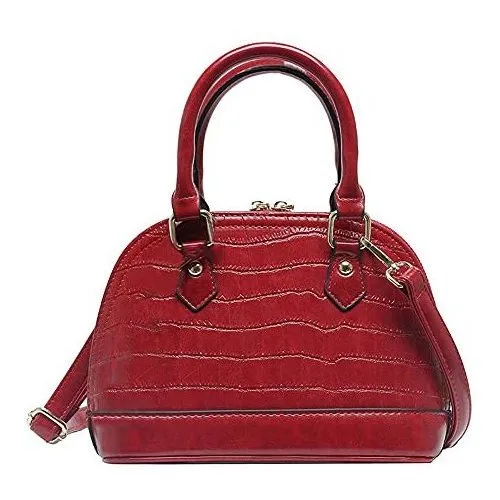 Zip Alrededor De Dome Patent Leather Satchel Mini Top L5st5