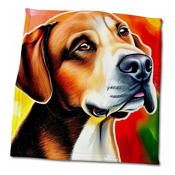 Adorable Retrato Perro Labrador Retriever Arte Digital Rojo