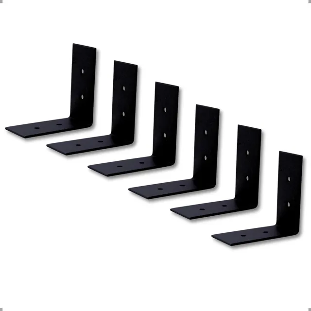 10x Cantoneiras Suporte União P/ Madeira 100x100x40mm L Aço