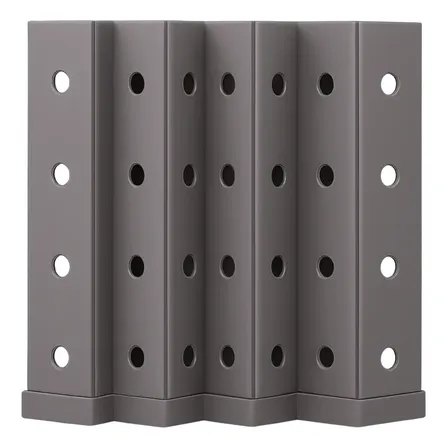 4 Colunas De Aço 2metros P/estante-cinza Chapa 20 + Sapata Cinza