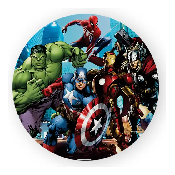 Capa Painel Redondo 1,5 Sublimado C/elástico Vingadres Heroi