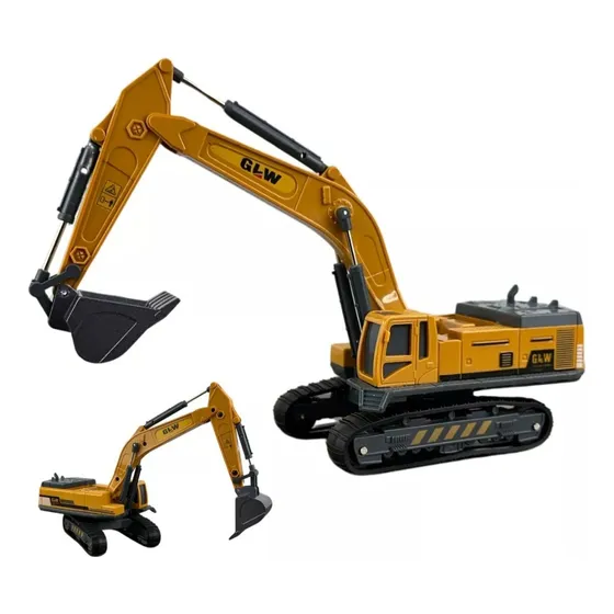 Brinquedo Trator Escavadeira Guindaste Construção Obra Carro