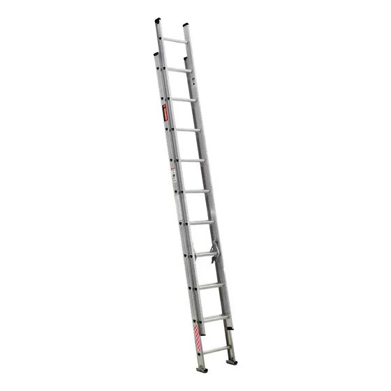Escalera De Extensión Aluminio 20 Peldaños 5.1m 150kg 112320 Gris