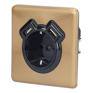 Enchufe Eléctrico De Pared, Retro, De Bronce, Ignífugo Enchufe Eléctrico De Pared, Retro, De Bronce, Ignífugo