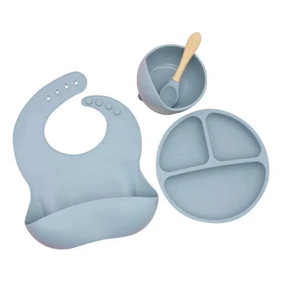 Babero De Silicona Bandeja Fácil Limpieza Bebes Y Accesorios