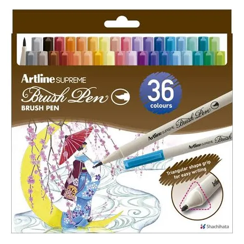 Plumones Artline Brush Pen X 36 Colores (water Color)
