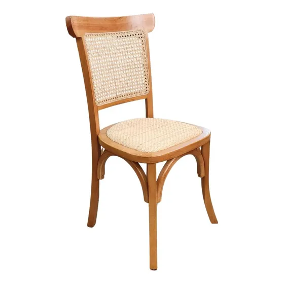 Silla Sophie Madera Rattan Esterilla Comedor Living Lcm Estructura de la silla Beige