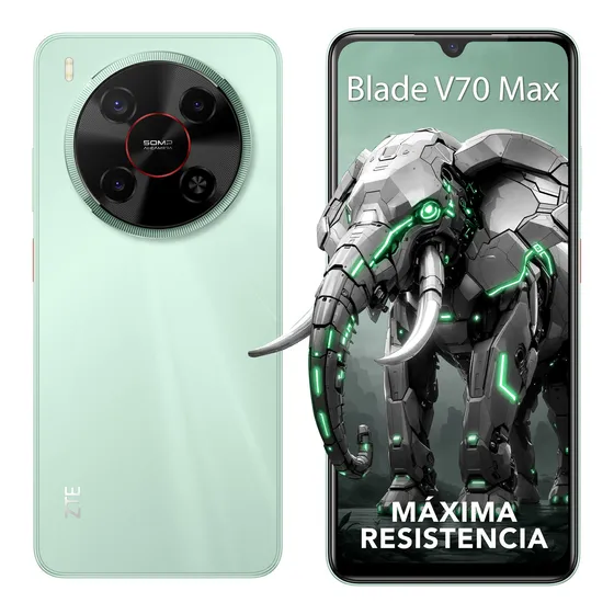 Zte Smartphone Blade V70 Max Verde 6.9 120hz, 50mp+ia, 256gb+14gb Ram(4gb+10gb Dinámica), Batería 6000mah, Android 14 Verde