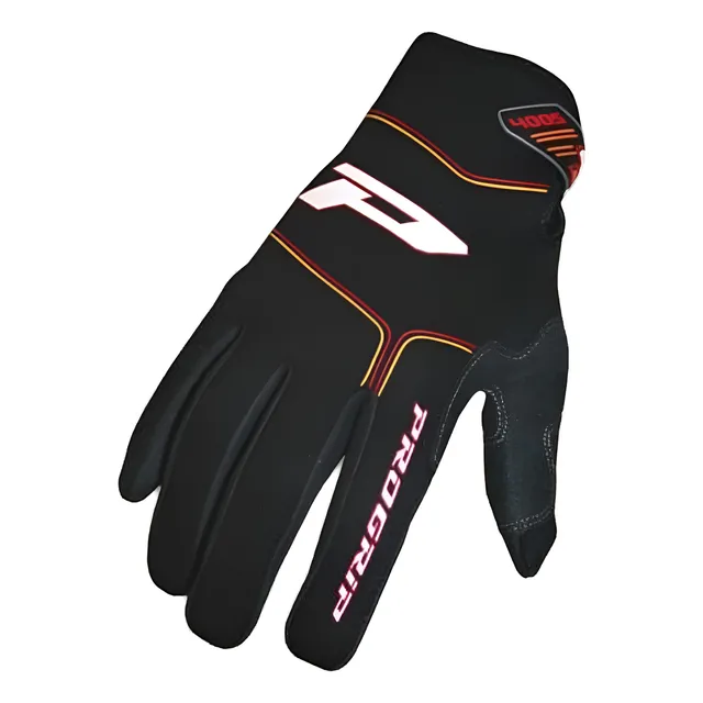 Guantes Moto Progrip Neopreno Superflex  Negro+rojo