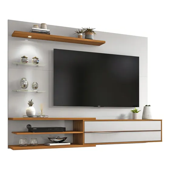 Painel Nt1115 Tv Até 60 Polegadas Off White / Freijó Trend Cor Off white/Freijó