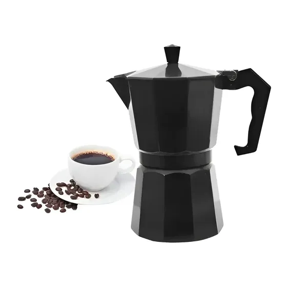 Cafetera Moka Aluminio 6 Tazas Cafe Express 300ml Color Negro | Cuotas sin interés