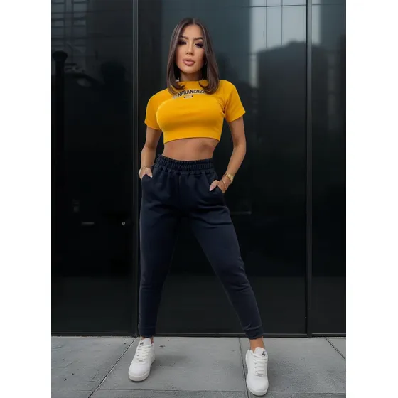 Calca Jogger Calça Moletom Feminino Flanelada Blogueira