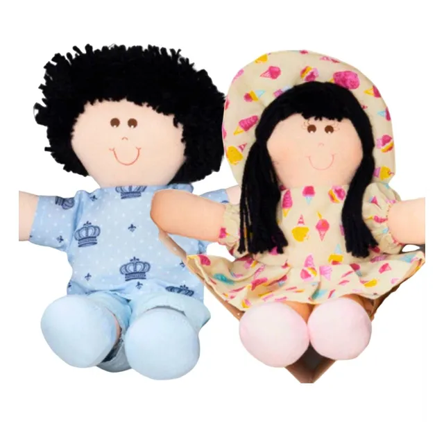 Kit 2 Boneca Feita À Mão Malha Premium Vários Modelos Casais