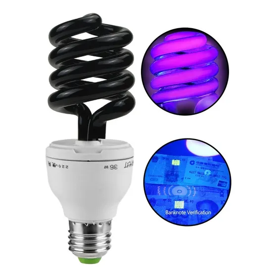 Ampolleta Uv Fiesta Flúor 36w E27 Luz Negra Ultravioleta