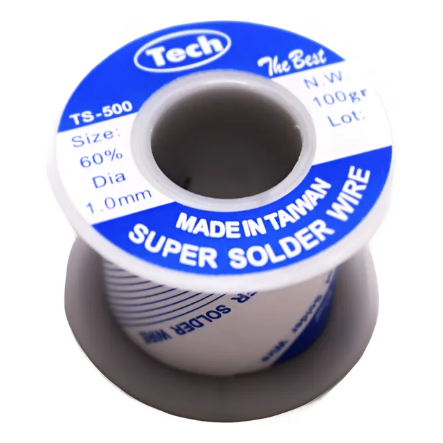 Rollo Soldadura Estaño Tech 100 Gr 1mm 1/4 De Libra Original