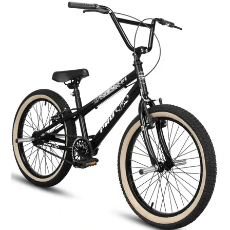 Bicicleta BMX Infantil Pro-X Vert Aro 20 Com Pedaleira Menino 6, 7, 8 Anos - Preto