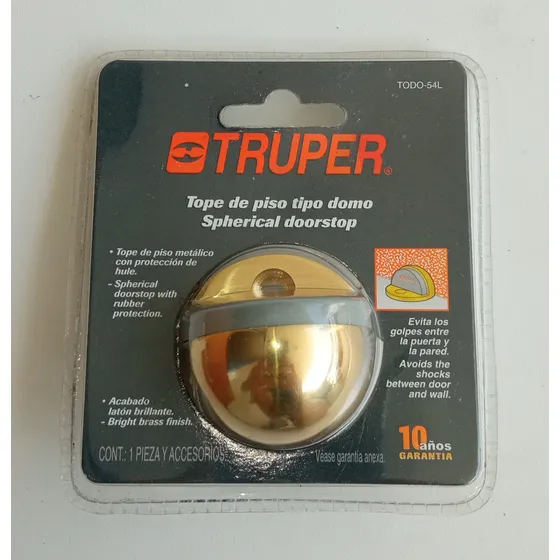 Tope De Puerta Para Piso Marca Truper (dorado)
