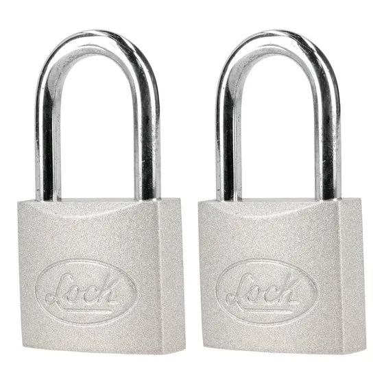 Juego Candados Acero Largos 45 Mm, Llave Estándar, 2 Piezas