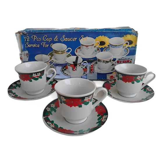 Juego De 6 Tazas Pequeña Para Café. En Total 12 Piezas