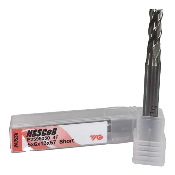 Fresa Acero Rapido Plana 5mm(5x6x13x57) 2 O 4 Filos Yg-1