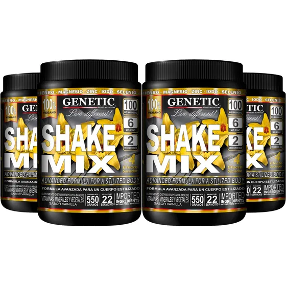 Batido Vegano Shake Mix Remplaza Comida Control Peso Genetic