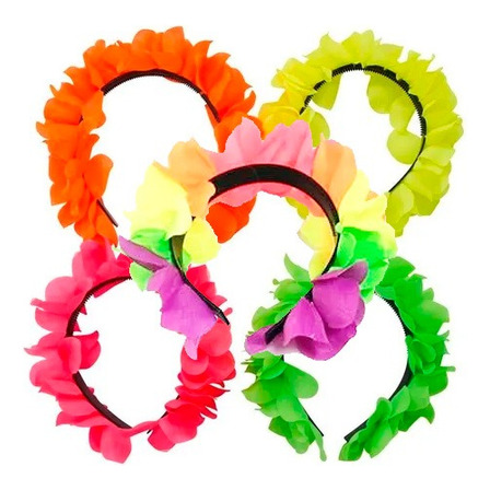 Vinchas Originales Flores Tela Fluor Multicolor Cotillon Vinchas Originales Flores Tela Fluor Multicolor Cotillon